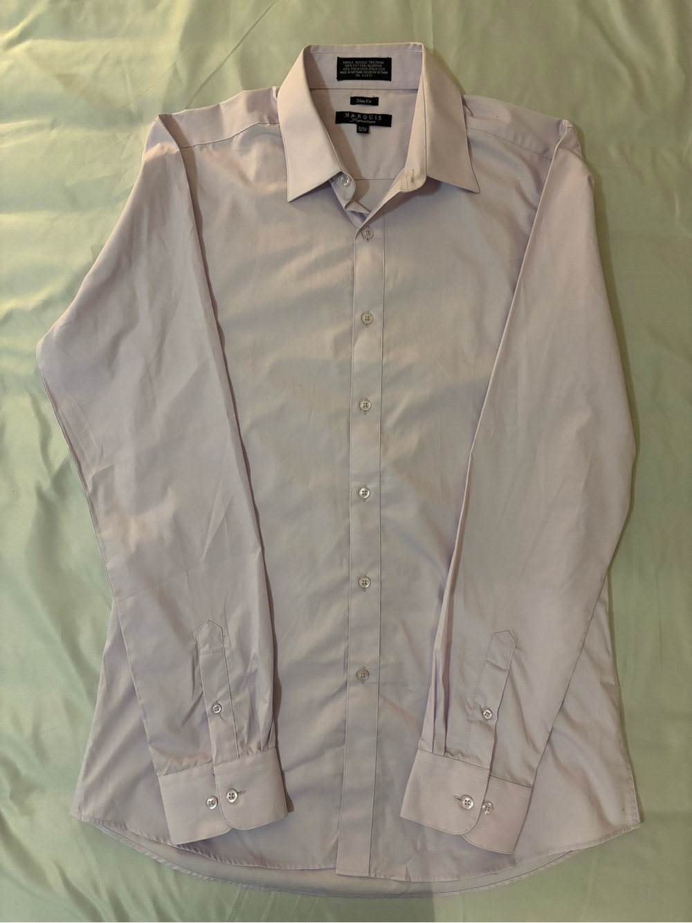 Marquis Men's Light Pink Dress Shirt - Classic Spread Collar